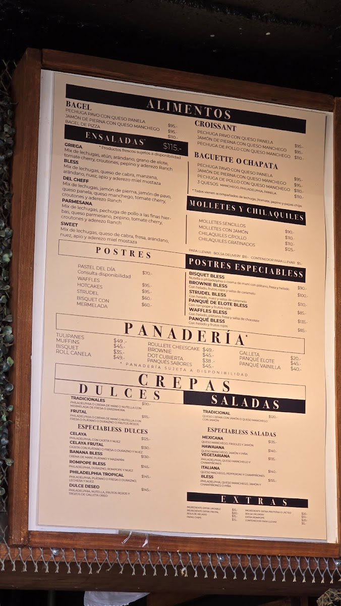 Bless Coffee Educación Menu - Image 3