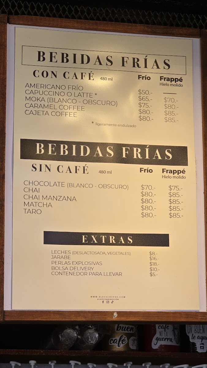 Bless Coffee Educación Menu - Image 6